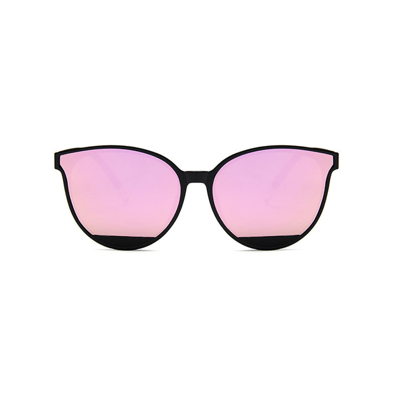 Unique HD Anti Glare UV Protection Color Block Tinted Cat Eye Sunglasses